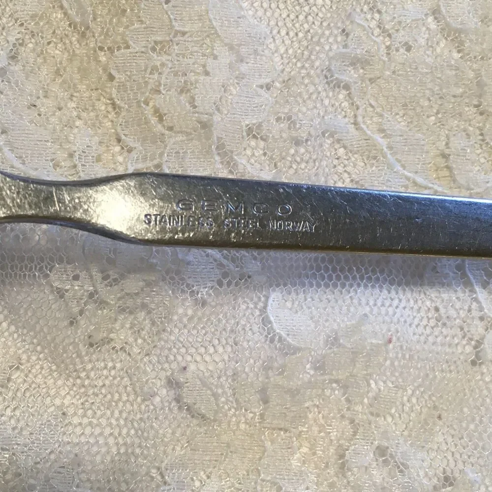 Vintage Gemco Stainless Steel Spatula Norway Slotted Holes 12